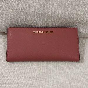Michael Kors Dusty Rose Snap/Zip Wallet